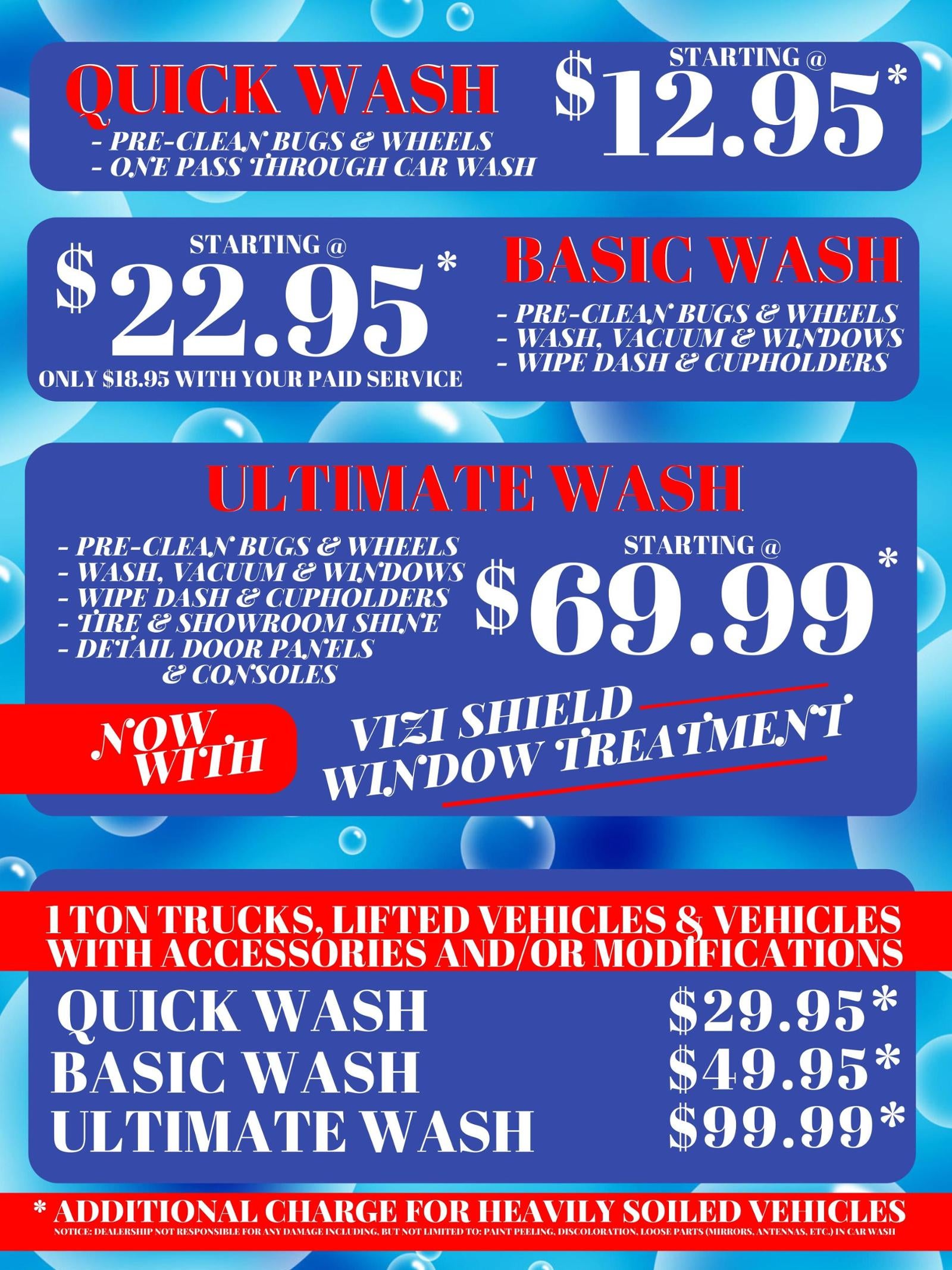 Car Wash Packages at Coleman Chevrolet in New Boston TX